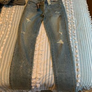 NWT American Eagle sparkle jeans sz 6